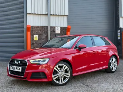 Used Audi A3 S-Line 2017 Red Hatchback
