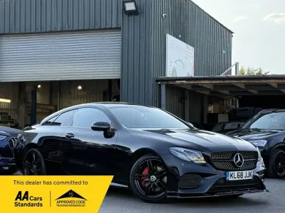 Used Mercedes E220 AMG line 194 HP (142 kW) 2019 Black Coupe