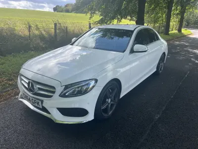 Used Mercedes C220 AMG line 2014 White Sedan