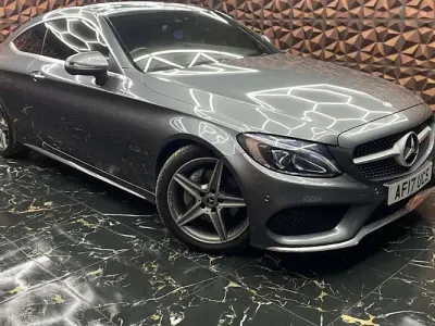Used Mercedes C220 AMG Line Premium Plus 170 HP (125 kW) 2017 Grey Coupe