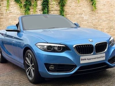 Used BMW 218 Sport Line 136 HP (100 kW) 2018 Blue Cabriolet