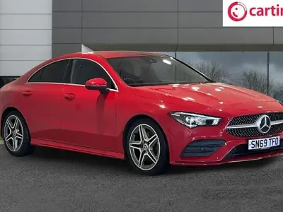 Used Mercedes CLA200 AMG line 163 HP (119 kW) 2019 Red Coupe