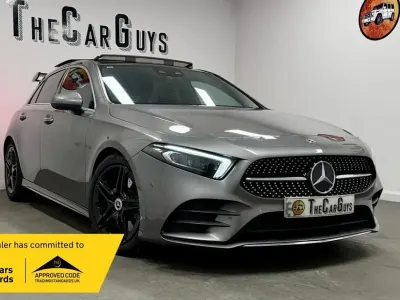 Begagnad Mercedes A250 AMG Line Premium Plus 224 HK (164 kW) 2018 Grå Halvkombi