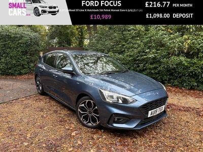 Blue Used 2019 Ford Focus ST-Line X Hatchback | £10,989 (Fair price)