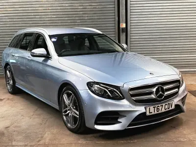 Used Mercedes E220 AMG line 192 HP (141 kW) 2017 Silver Estate