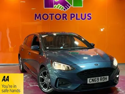 Begagnad Ford Focus ST-Line 125 HK (91 kW) 2019 Blå Halvkombi