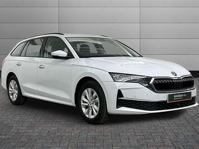 Moon white metallic Used 2024 Skoda Octavia SE Technology Estate | £21,450 (Fair price)