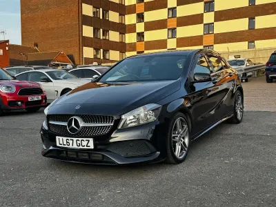 Used Mercedes A160 AMG line 2018 Black Hatchback