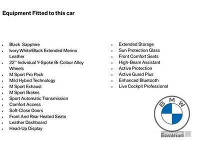 Black Used 2022 BMW X7 M Sport SUV | £58,995 (Fair price)