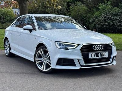 Used Audi A3 S-Line 110 HP (80 kW) 2018 White Sedan