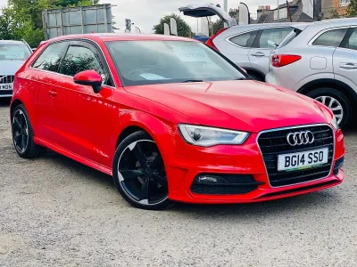 Used Audi A3 S-Line 2014 Red Hatchback