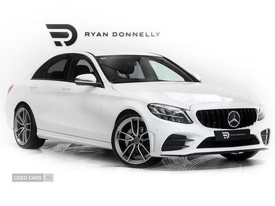 White Used 2019 Mercedes C220 AMG line Sedan | £15,749 (Fair price)