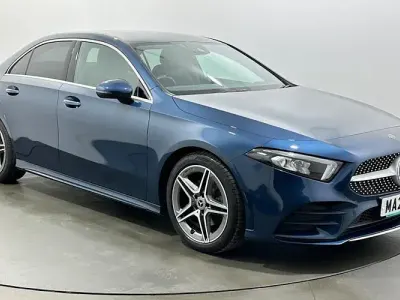 Used Mercedes A200 AMG line 163 HP (119 kW) 2020 Blue Sedan