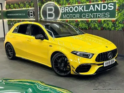 Begagnad Mercedes A35 AMG Premium Plus 2019 Gul Halvkombi