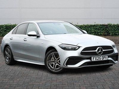 Silver Used 2025 Mercedes C300e AMG Line Premium Sedan | £39,900 (A bit pricey)
