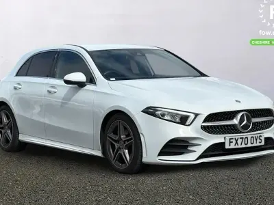Used Mercedes A180 AMG line 136 HP (100 kW) 2020 White Hatchback