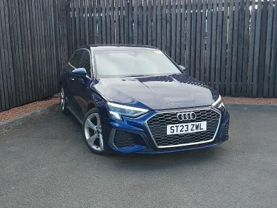 Used Audi A3 S-Line 110 HP (80 kW) 2023 Blue Sedan