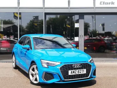Used Audi A3 S-Line 110 HP (80 kW) 2023 Blue Sedan