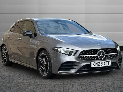 Used Mercedes A180 AMG Line Premium 136 HP (100 kW) 2023 Mountain grey Hatchback
