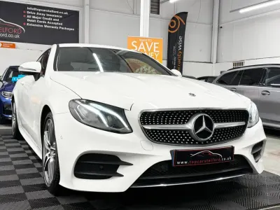 Used Mercedes E220 AMG line 194 HP (142 kW) 2018 White Coupe