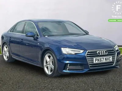 Used Audi A4 S-Line 150 HP (110 kW) 2017 Blue Sedan