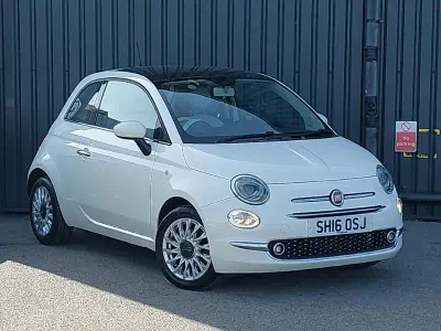 Used Fiat 500 Lounge 69 HP (50 kW) 2016 White Hatchback