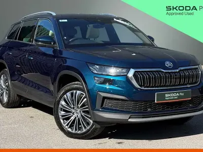 Used Skoda Kodiaq SE L Executive 110 HP (80 kW) 2022 Petrol blue metallic SUV