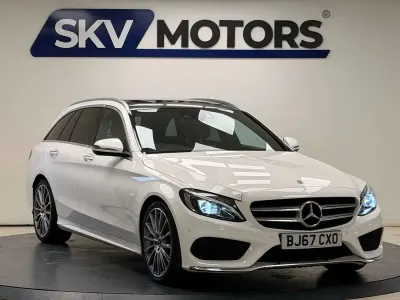 Used Mercedes C220 AMG line 170 HP (125 kW) 2017 White Estate