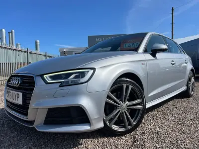 Używany Audi A3 S-Line 184 KM (135 kW) 2018 Srebrny Sedan/Limuzyna
