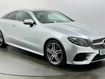Used Mercedes E220 AMG line 194 HP (142 kW) 2019 Silver Coupe
