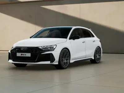New Audi RS3 Design 400 HP (294 kW) 2026 White Sedan