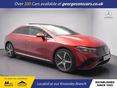 Used Mercedes EQE350 AMG line 214 kW (292 HP) 2022 Red Sedan