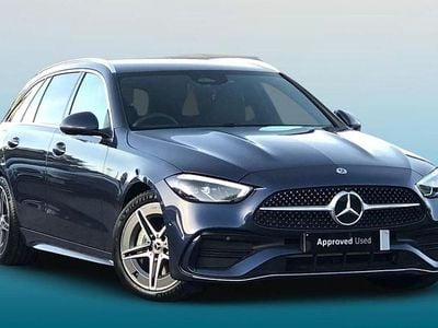 Blue Used 2024 Mercedes C200 AMG line Estate | £27,995 (Fair price)
