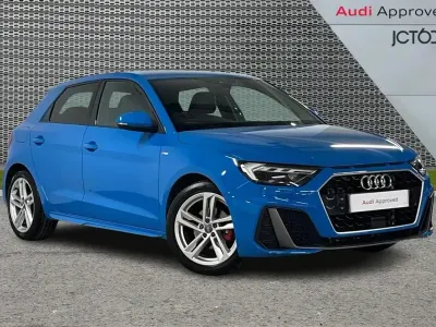 Used Audi A1 S-Line 113 HP (83 kW) 2018 Blue Hatchback