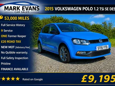 Used VW Polo Design 2015 Blue Hatchback