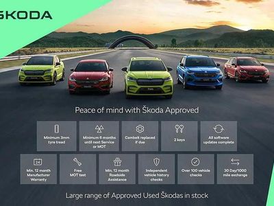 Used Skoda Fabia Colour Edition 94 HP (69 kW) 2023 Race blue metallic black body / magic pearl effect roof Hatchback