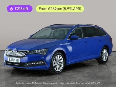 Used Skoda Superb SE Technology 218 HP (160 kW) 2021 Blue Estate