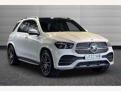 White Used 2023 Mercedes GLE400 AMG line SUV | £54,695 (A bit pricey)