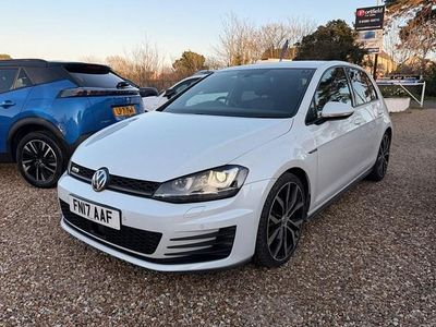 Used VW Golf VII GTD 2017 Oryx white metallic with black leather trim Hatchback