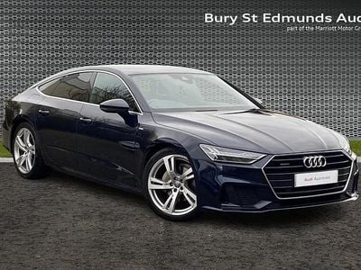 Used Audi A7 S-Line 200 HP (147 kW) 2020 Blue Sedan