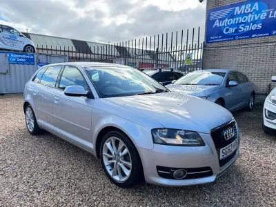 Begagnad Audi A3 Sportback Sport 140 HK (102 kW) 2012 Silver Halvkombi