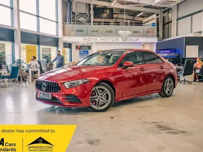 Used Mercedes A250 AMG line 218 HP (160 kW) 2020 Red Sedan