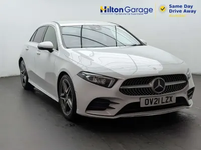 Used Mercedes A180 AMG line 136 HP (100 kW) 2021 White Hatchback
