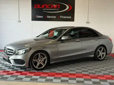 Begagnad Mercedes C220 AMG line 2016 Silver Sedan