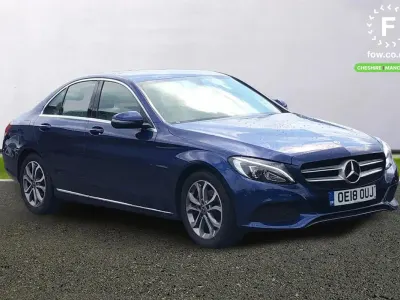Used Mercedes C200 184 HP (135 kW) 2018 Blue Sedan