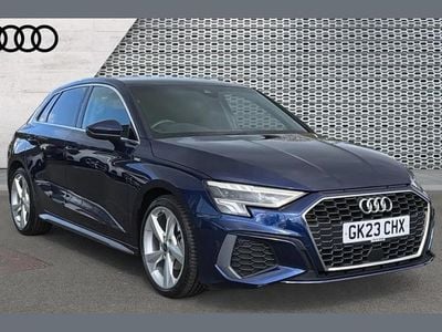 Used Audi A3 S-Line 110 HP (80 kW) 2023 Blue Sedan