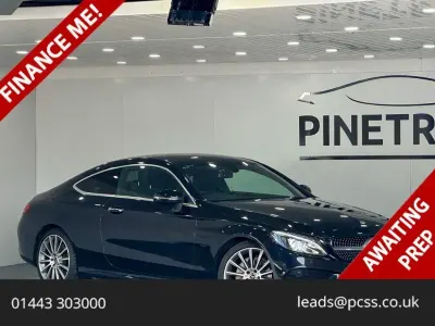 Used Mercedes C220 AMG line 170 HP (125 kW) 2017 Black Coupe