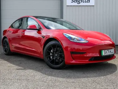 Used Tesla Model 3 Standard Range 208 kW (283 HP) 2021 Red Sedan