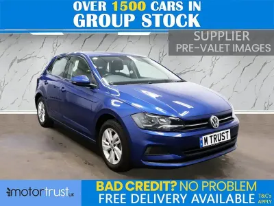 Begagnad VW Polo SE 95 HK (69 kW) 2019 Blå Halvkombi
