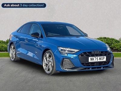 Used Audi A3 Black Edition 150 HP (110 kW) 2025 Blue Sedan